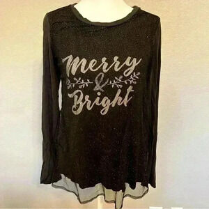 Living Doll "Merry & Bright" Christmas or Holiday long sleeve blouse size small